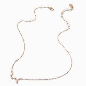 Gold-tone Zodiac Constellation Pendant Necklace - Scorpio,