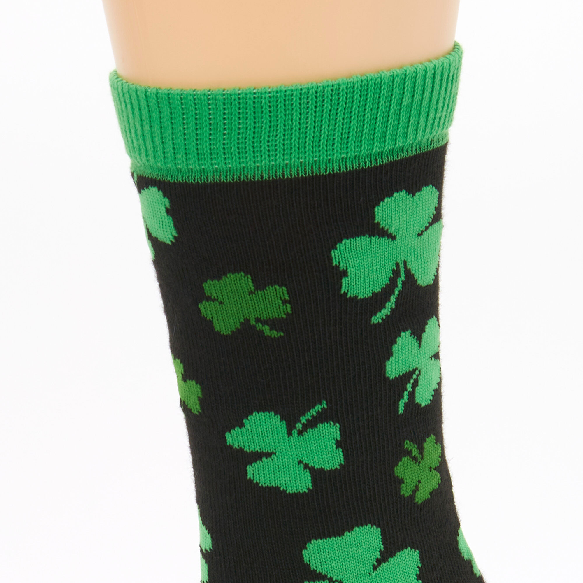 Green Shamrock Crew Socks,