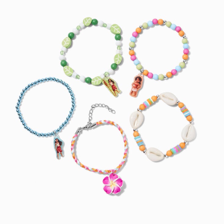 Disney Moana 2 Beaded Stretch Bracelets - 5 Pack,