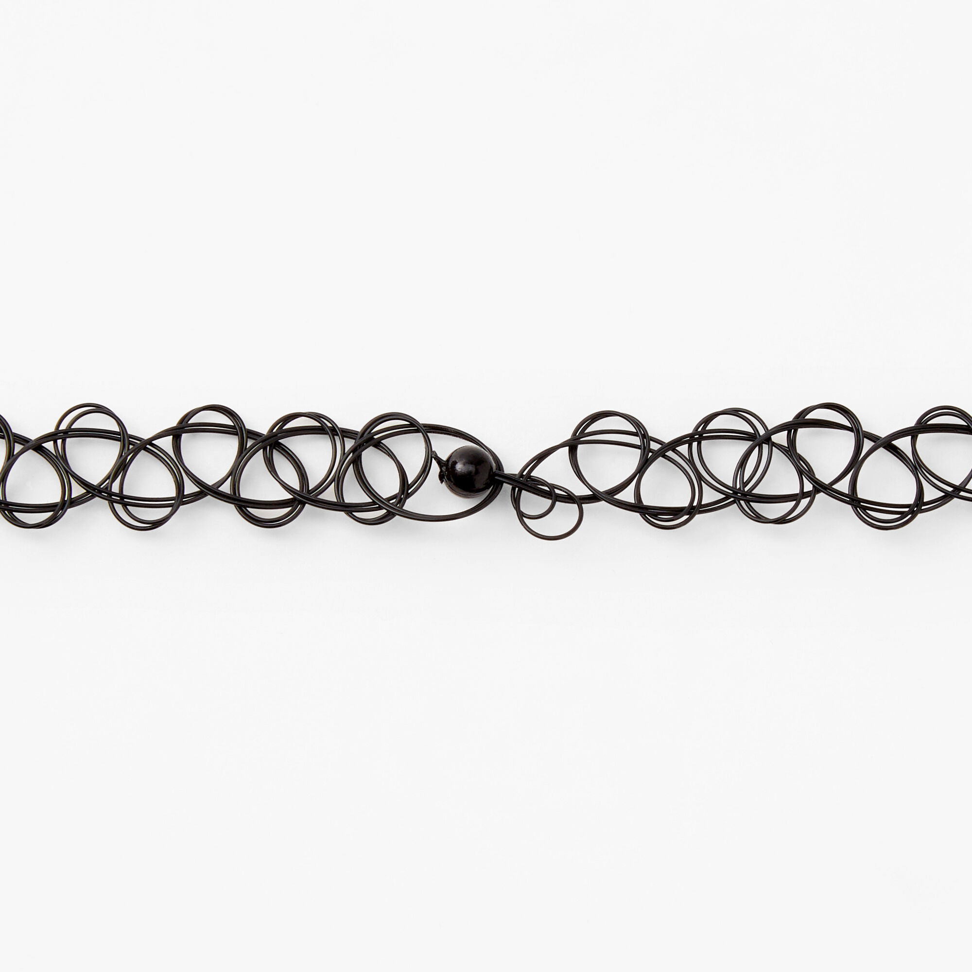 Outer Space Alien Tattoo Choker Necklace - Black,