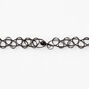 Outer Space Alien Tattoo Choker Necklace - Black,
