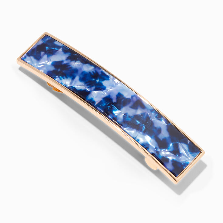 Blue Tortoiseshell Hair Barrette,