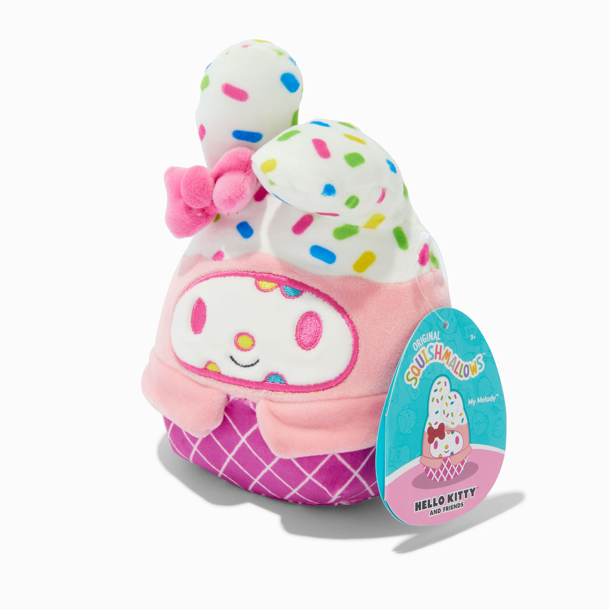 View Claires Hello Kitty And Friends Squishmallows 5 Ice Cream My Melody Soft Toy information