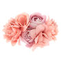 Barrette &agrave; cheveux rose tendre &agrave; fleurs paillet&eacute;es,