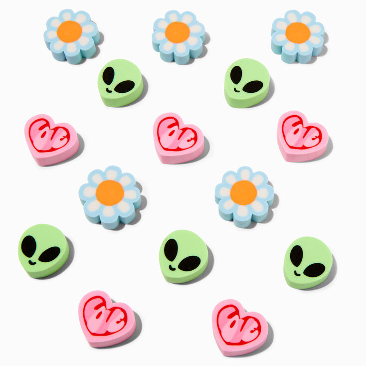 Alien Retro Erasers - 15 Pack,