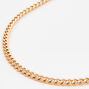 Gold-tone Cuban Chain 20&quot; Necklace,