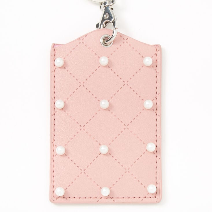 Quilted Pearl Lanyard - Pink,
