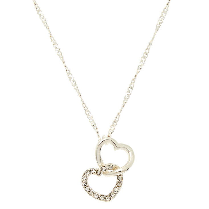 Claire's Collier à pendentif cœurs liés