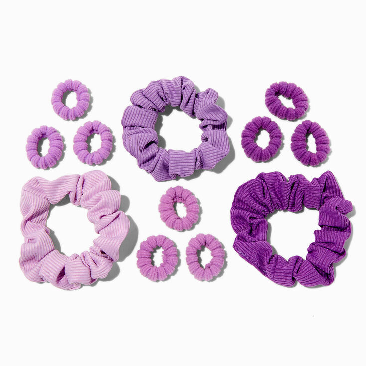 Purple Ice Cream Hair Ties &amp; Scrunchies - 12 Pack,