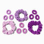 Purple Ice Cream Hair Ties &amp; Scrunchies - 12 Pack,
