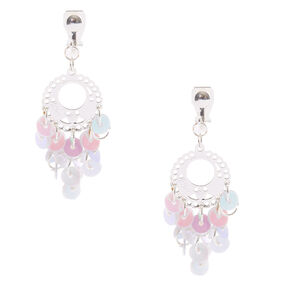 Clip On Earrings Magnetic Claire S Us 1 5 Iridescent Sequin Chandelier Clip On Drop Earrings