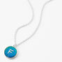 Silver Initial Mood Pendant Necklace - F,