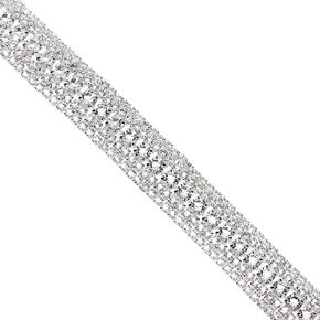 Silver Rhinestone Royal Chain Bracelet,