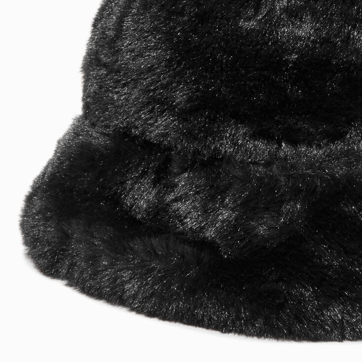 Black Cat Sherpa Bucket Hat | Claire's