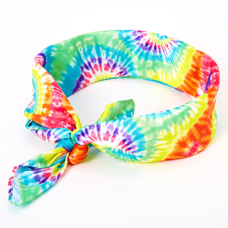 Rainbow Tie Dye Bandana Headwrap Claire S Us