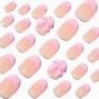 Pink 3D Bow Stiletto Press On Vegan Faux Nail Set - 24 Pack,