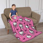 Hello Kitty&reg; I Love Pink Silk Touch Sherpa Throw &#40;ds&#41;,