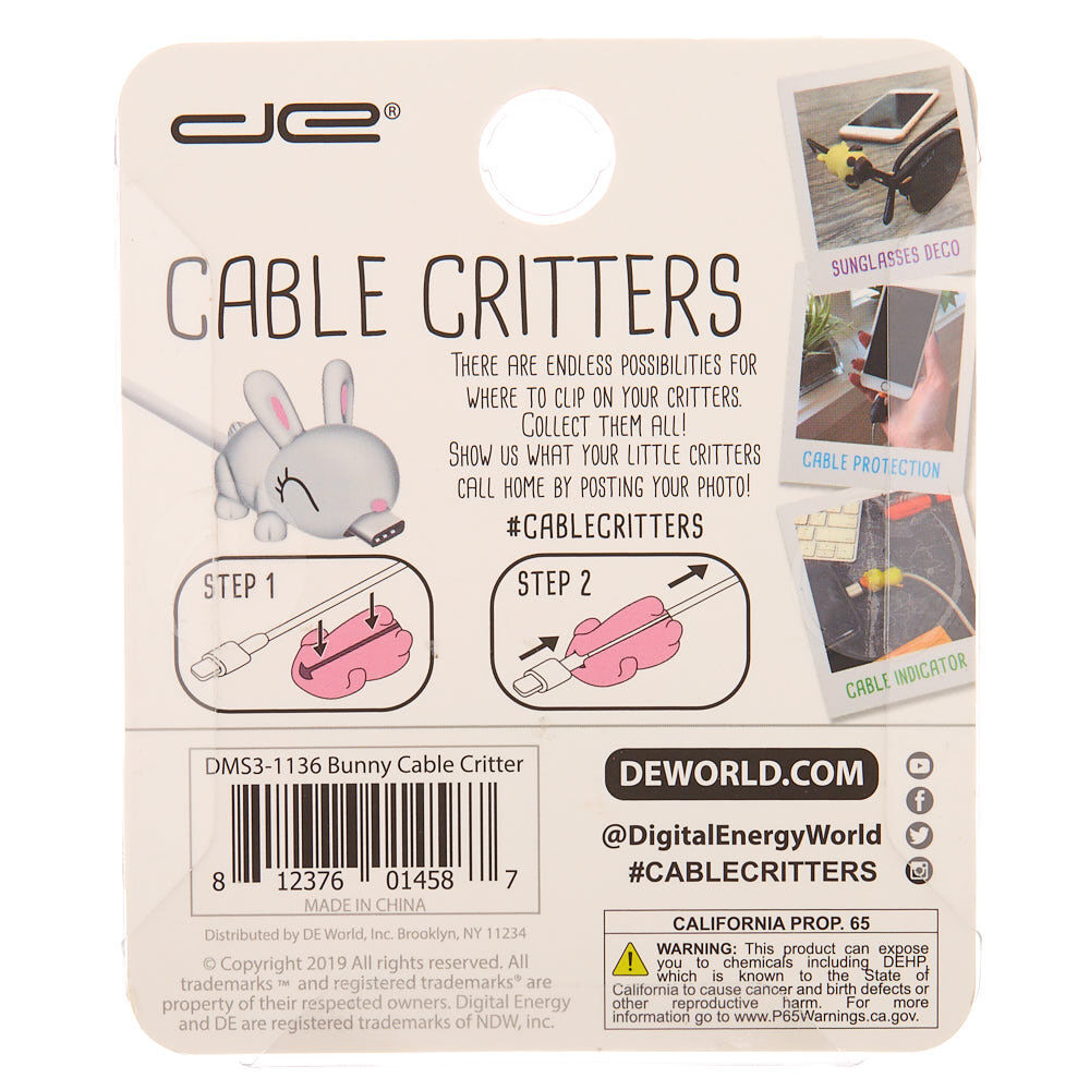 Bunny Cable Critter - White,