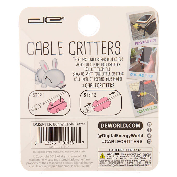 Bunny Cable Critter - White,