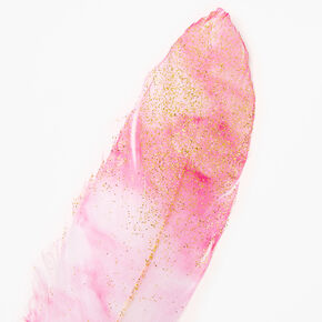 Glittery Ombre Feather Pen - Pink,