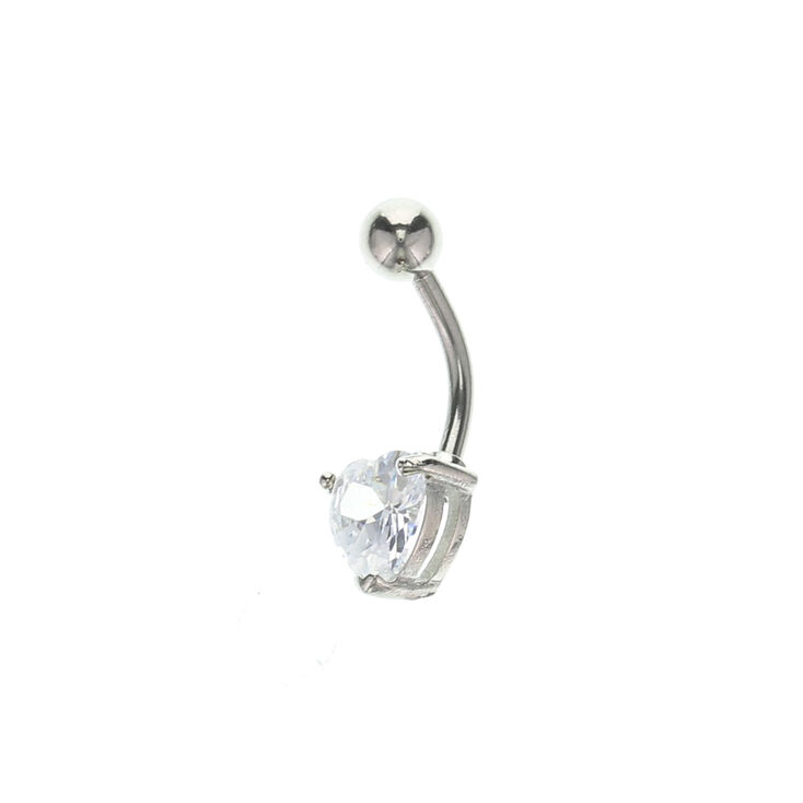 Crystal Heart Belly Bar Claire S Crystal Heart Belly Bar