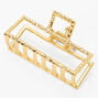 Gold Textured Rectangle Hair Claw,