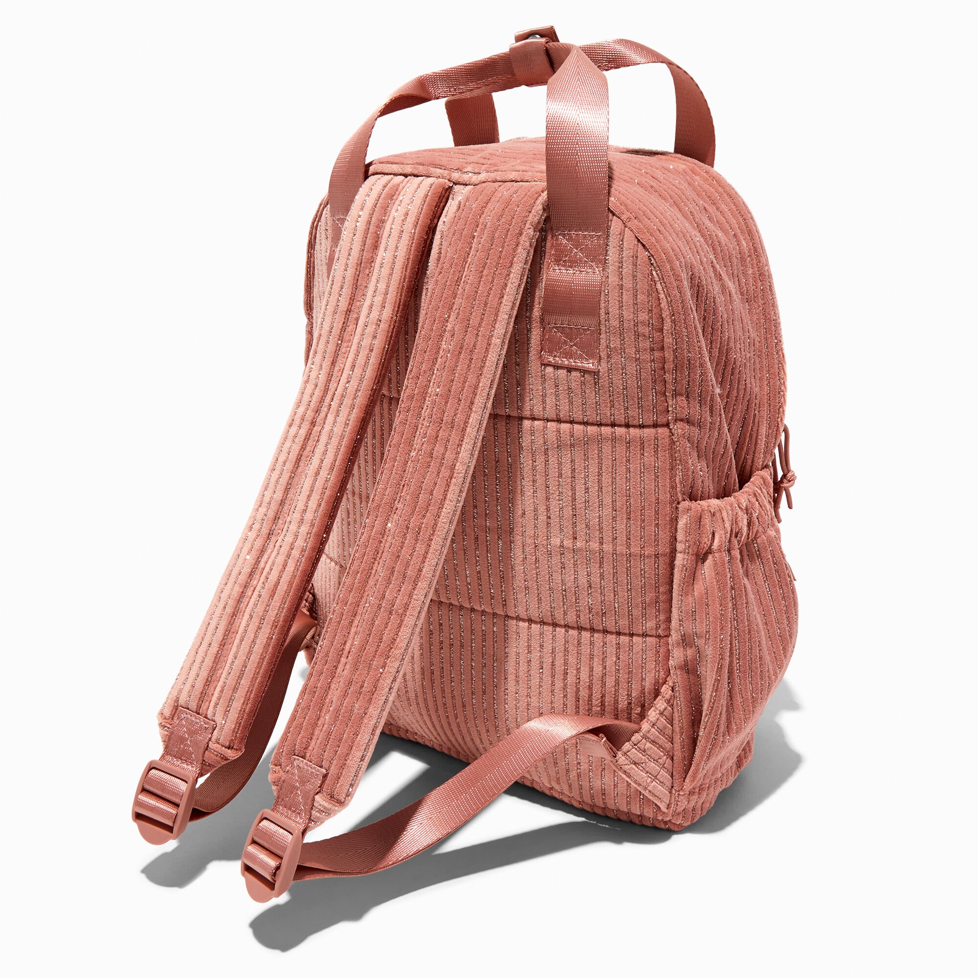 Pink Corduroy Backpack,