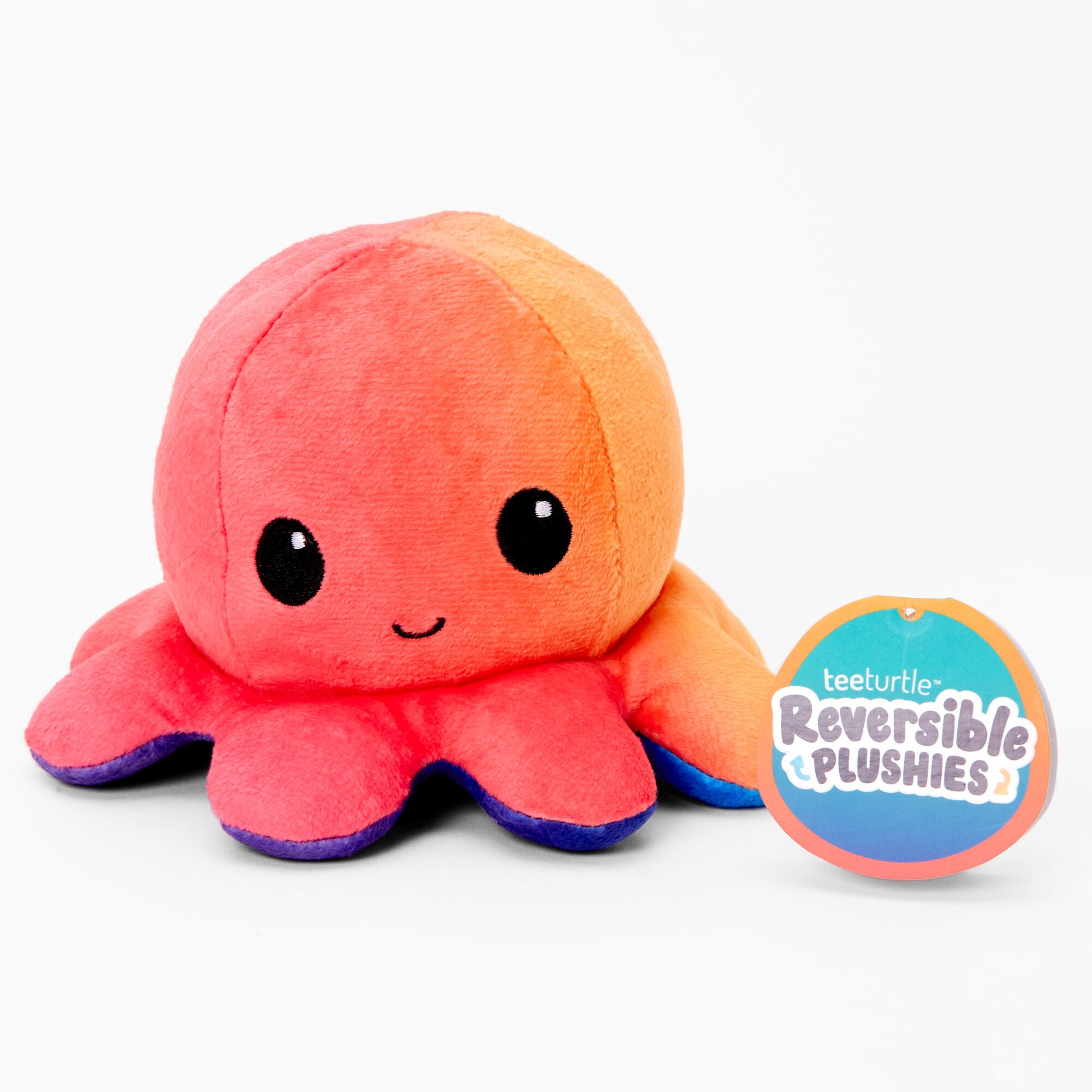 TeeTurtle Reversible Plushies Red Blue Octopus Claire s US