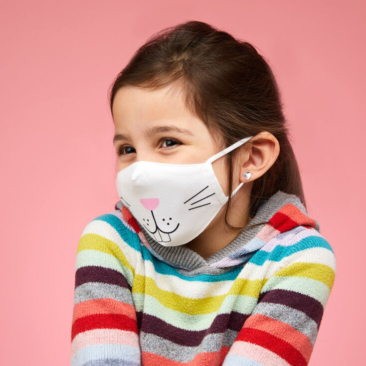 Easter Bunny Cotton Face Mask - Child Small,