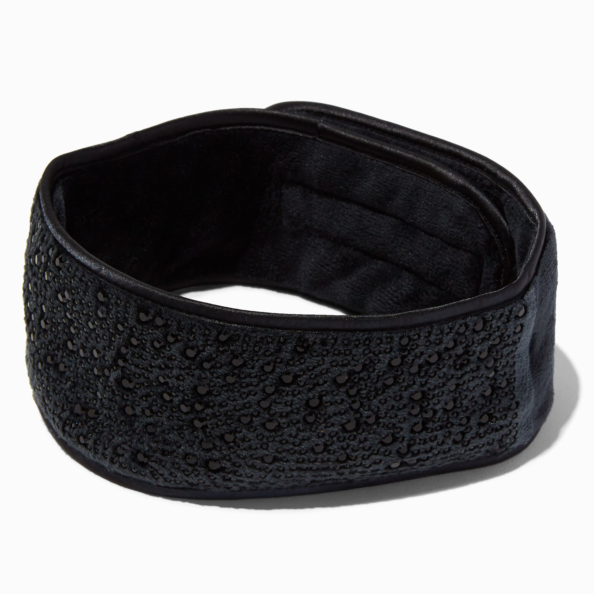 View Claires Mega Bling Makeup Headwrap Black information