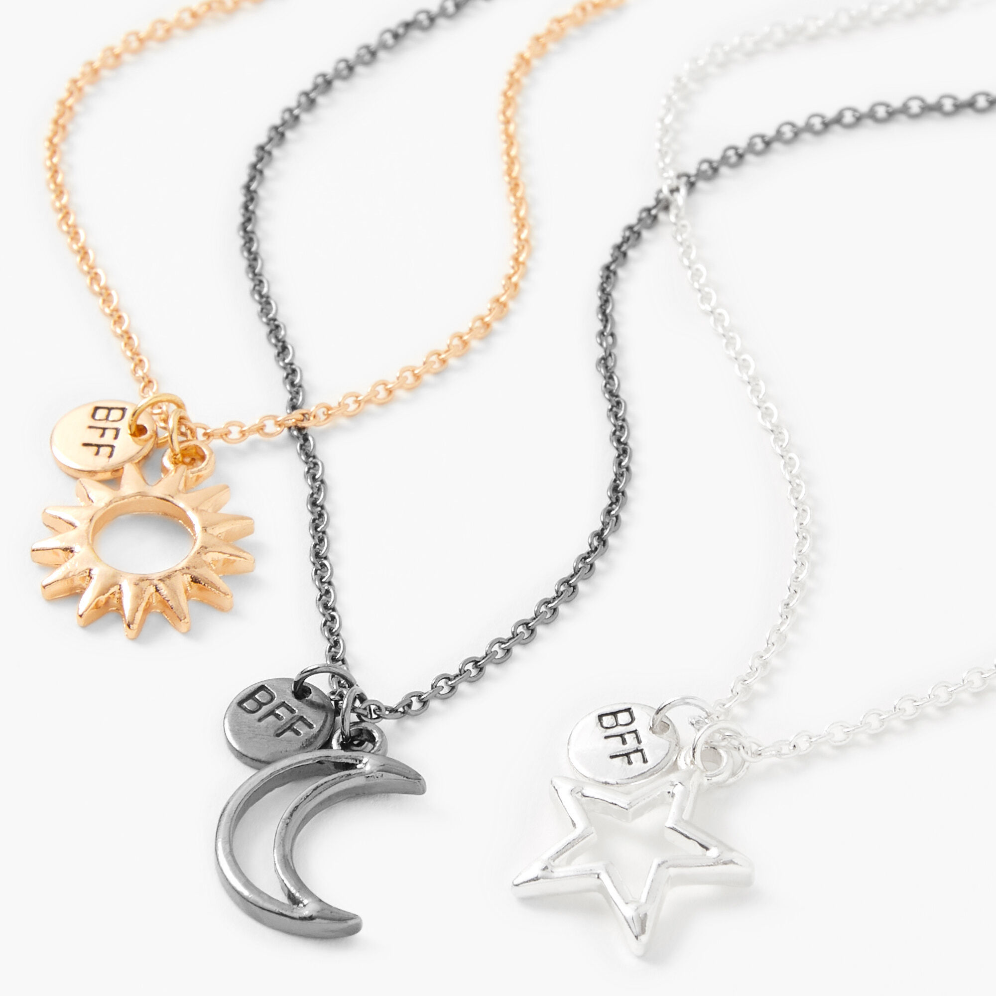 Best Friends Silver Heart Pendant Necklaces - 4 Pack | Claire's