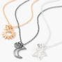 Best Friends Mixed Metal Cosmic Pendant Necklaces - 3 Pack,