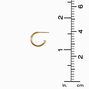 C LUXE by Claire&#39;s 14k Yellow Gold 12MM Post Back Hoop Earrings,