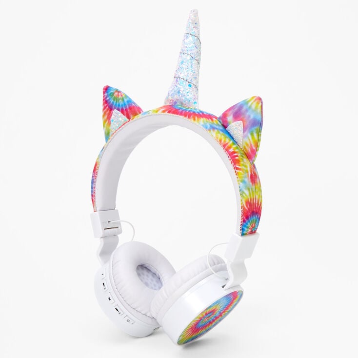 Tie Dye Unicorn Bluetooth Headphones,