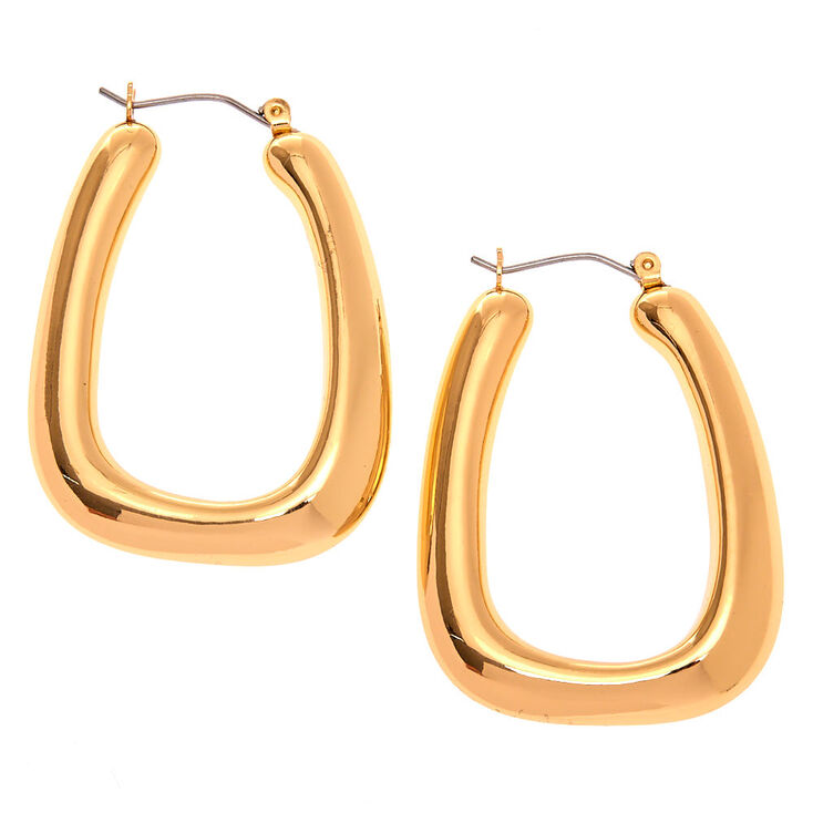 Gold 40MM Tube Hoop Earrings,