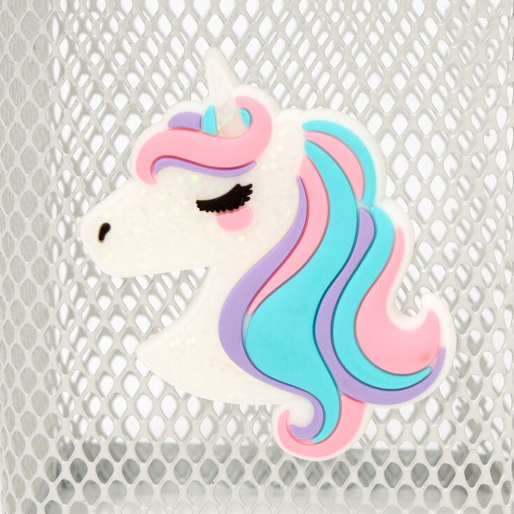 Lilac Unicorn Wire Pencil Holder - White,