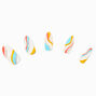 70&#39;s Swirl Stiletto Vegan Faux Nail Set- 24 Pack,