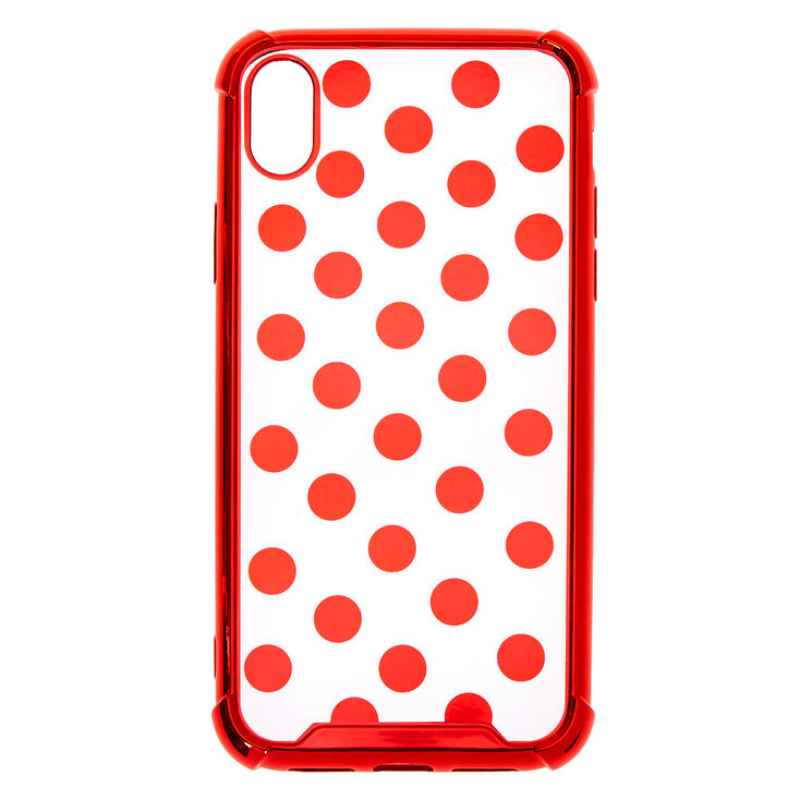 Red Polka Dot Phone Case - Fits iPhone XR,