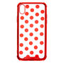Red Polka Dot Phone Case - Fits iPhone XR,