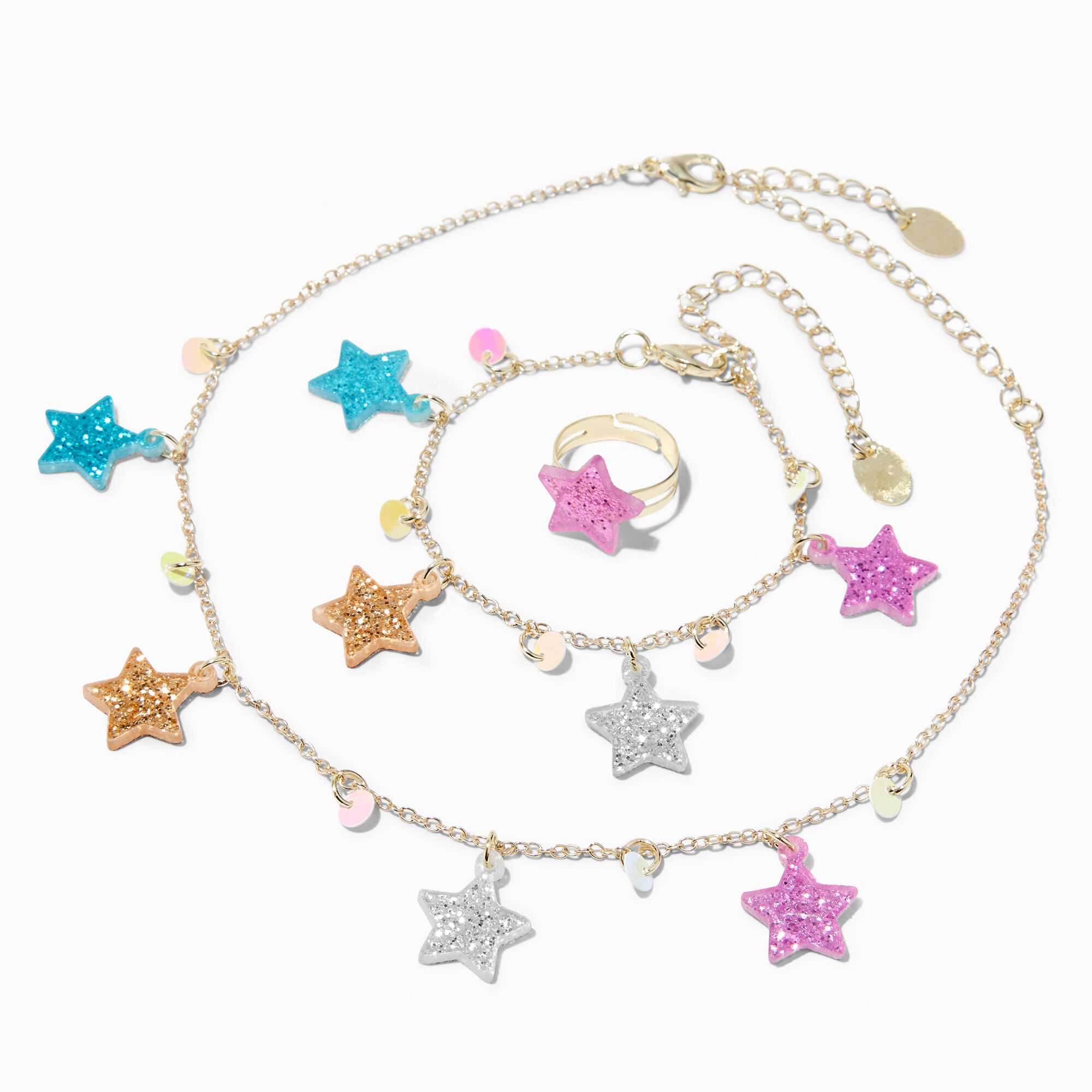 Claire's Club Glitter Charm Jewelry Set Pack | Claire's