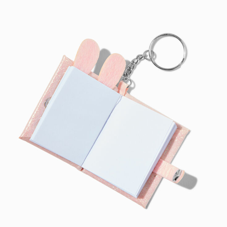Pink Bunny Mini Diary Keychain
