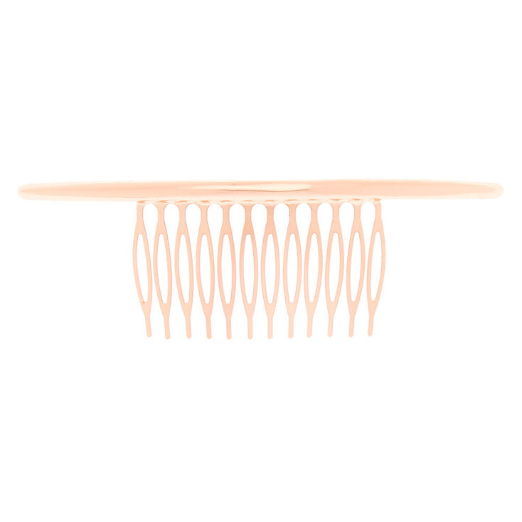 Claire's Peigne à barres couleur doré rose