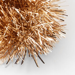 Medium Tinsel Hair Scrunchie - Gold,