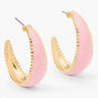 Gold-tone 20MM Studded Hoop Earrings - Pink,