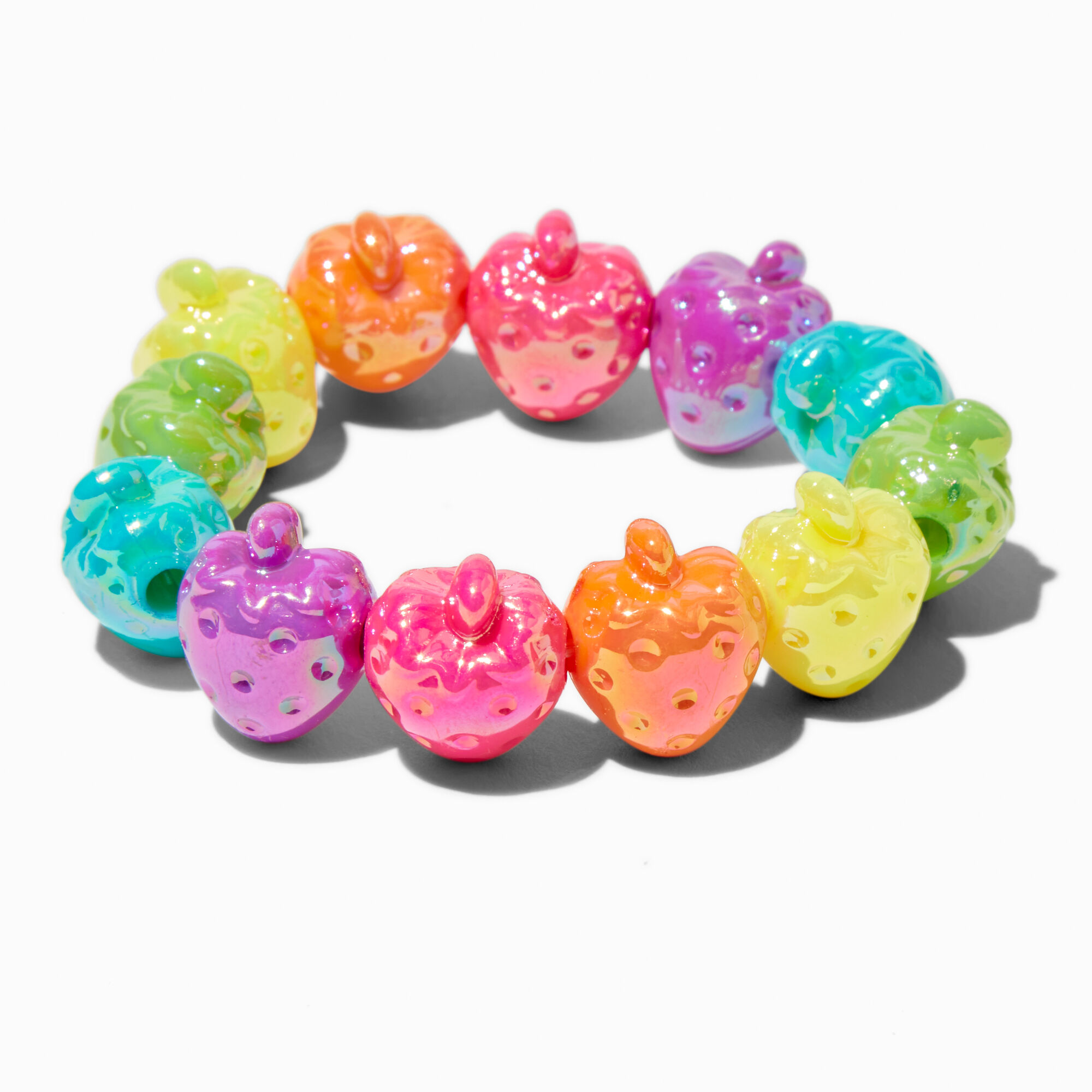 View Claires Club Fruit Stretch Bracelet Rainbow information