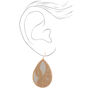 Gold 1.5&quot; Glitter Filigree Drop Earrings - Silver,