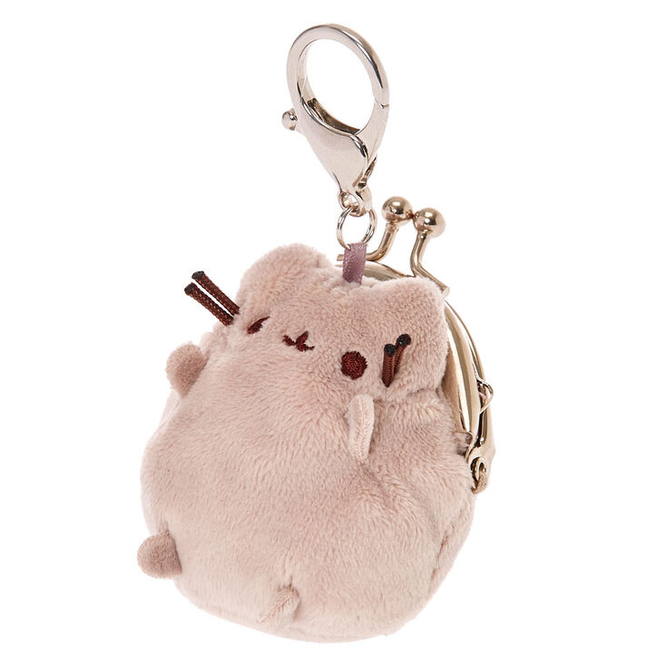 pusheen donut keychain