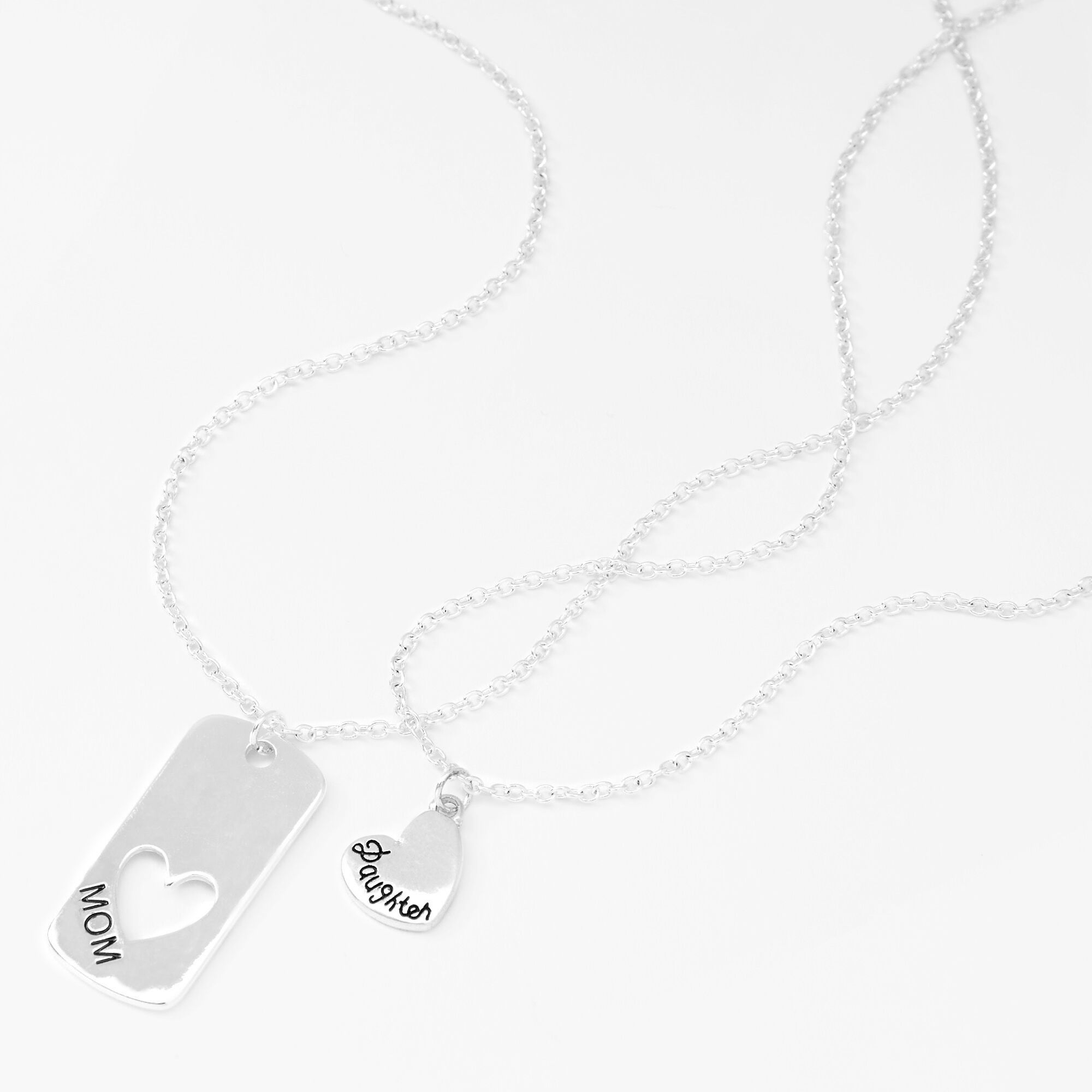 Claire's Colliers à pendentif avec découpe en forme de cœur mère fille - Lot de 2