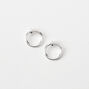 Silver-tone 15mm Clip-On Hoop Earrings,