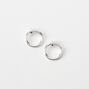 Silver-tone 15MM Clip On Hoop Earrings,